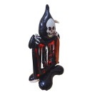 Balão Metalizado Halloween Gigante c/ Base 150cm Esqueleto Morte Caveira Festa Decoração