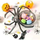 Bandeja Petisqueira De Aranha Acrílica Halloween Terror Porta Doces Decoração de Festas