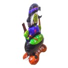 Balão Metalizado Bruxa com Caldeirão Decoração Halloween Dia das Bruxas 60x115cm