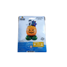 Balão Metalizado Halloween 3D Pânico Terror Abobora Pânico Gigante Com Base Festa Decoração Enfeite