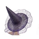 Chapeu De Bruxa Teia Com Tule Festa Halloween, Fantasia Tematico