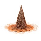 Chapeu De Bruxa Teia Com Tule Festa Halloween, Fantasia Tematico