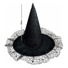Chapéu De Bruxa Teia Com Tule Festa Halloween Fantasias