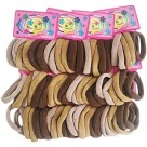 ELASTICO PARA CABELO MARROM PACOTE C/12PCS