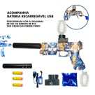 Arma Eletrica Automática Lança Bolinha De Gel  Recarregável