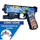 Arma Eletrica Automática Lança Bolinha De Gel  Recarregável