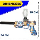 Arma Eletrica Automática Lança Bolinha De Gel  Recarregável