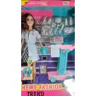 Brinquedo Boneca Medica com Acessorios Incluindo Carrinho Medico com Rodinhas