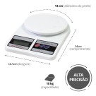 KIT BALANÇA DIGITAL DE COZINHA PRECISÃO, ATÉ 10KG, ESCALA 1 GRAMA NUTRIÇÃO E DIETA MAIS 1 COPO MEIDOR 500ML