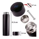 480 Ml Garrafa Térmica Inox Inteligente Com Medidor De Temperatura Ideal Para Viagens Escritório