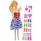Boneca Fashion Beautiful Girl com Colecao de Sapatos com 21 Acessorios