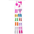Boneca Fashion Beautiful Girl com Colecao de Sapatos com 21 Acessorios
