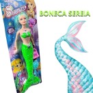 Boneca de sereia +  Acessório Bolsa Com Luz Led na Cauda brinquedo infantil