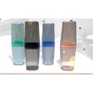 Porta escova de dente e creme dental acrílico com tampa transparente