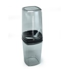 Porta escova de dente e creme dental acrílico com tampa transparente