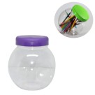 Pote Multiuso Transparente Baleiro 1,3L com Tampa Colorida
