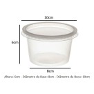 Pote Plástico 250ml Descartável Redondo c/tampa Galvanotek