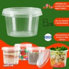 Pote Plástico 250ml Descartável Redondo c/tampa Galvanotek