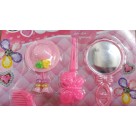 Brinquedo Kit Salão De Beleza Infantil Secador Pente Espelho Beauty Hair Para Menina