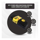 Kit 3 Pares Meias Masculina Cano Alto Básica Lisa Respirável Casual Social Algodão Respirável Leve