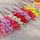 Galho Haste Cerejeira Artificial 98cm Ramo De Flores Decorativas