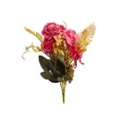Buquet de Rosas com Hortencia Colorida com 32cm Decoracao