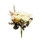 Buquet de Rosas com Hortencia Colorida com 32cm Decoracao