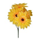 Mini Buque Girassol com Flor Aberta com 5 Flores 32cm