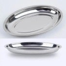 Travessa Oval Inox Funda para Porções Parmegiana Arroz Salada 24cm