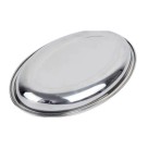 Travessa Oval Inox Funda para Porções Parmegiana Arroz Salada 24cm