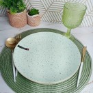 Prato Raso Cerâmica Bristol Granilite Cor Verde-claro 27cm