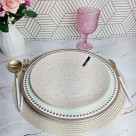 Prato Raso Cerâmica Bristol Granilite Cor Rosa-claro 27cm
