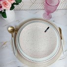 Prato Raso Cerâmica Bristol Granilite Cor Rosa-claro 27cm