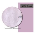 Prato Raso Cerâmica Bristol Granilite Cor Rosa-claro 27cm