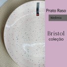 Prato Raso Cerâmica Bristol Granilite Cor Rosa-claro 27cm