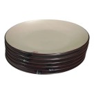 Prato Raso Cerâmica Adorn Cor Bege 27cm