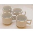 Conjunto 4 Canecas Cerâmica 120ml Verano Diversas Cores para Cha da Tarde Cantinho do Cafe