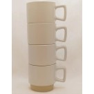 Conjunto 4 Canecas Cerâmica 120ml Verano Diversas Cores para Cha da Tarde Cantinho do Cafe