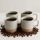 Conjunto 4 Canecas Cerâmica 120ml Verano Diversas Cores para Cha da Tarde Cantinho do Cafe