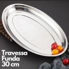 ravessas Oval Aço Inox Funda 30cm Guarnição Batata Arroz
