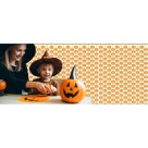 Cortina Metalizada Halloween Abobora Altura 2 metros x 1 metro Largura