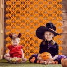 Cortina Metalizada Halloween Abobora Altura 2 metros x 1 metro Largura