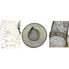 Chapéu de Bruxa Transparente com Teia de Aranha Dourada