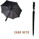 Guarda Chuva Cabo Reto Espetao Grande Preto