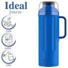 Garrafa Térmica Resistente 1 Litro Para Café Chá Azul