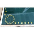 Quadro Verde Lousa Infantil 70X50 cm Com Relógio e Alfabeto