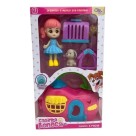 Casinha De Boneca Com Pets Animais De Estimação Brinquedo