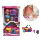 Casinha De Boneca Com Pets Animais De Estimação Brinquedo