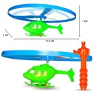 Helicóptero infantil de brinquedo com hélice giratória a corda grande para crianças de plástico 