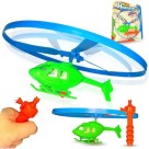 Helicóptero infantil de brinquedo com hélice giratória a corda grande para crianças de plástico 